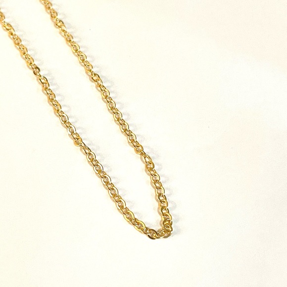 Delicate 14K Yellow Gold Filled Rollo  Link Chain - Picture 4 of 6